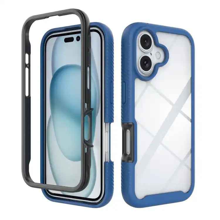 Starry Sky Solid Color Shockproof TPU Clear PC Phone Case