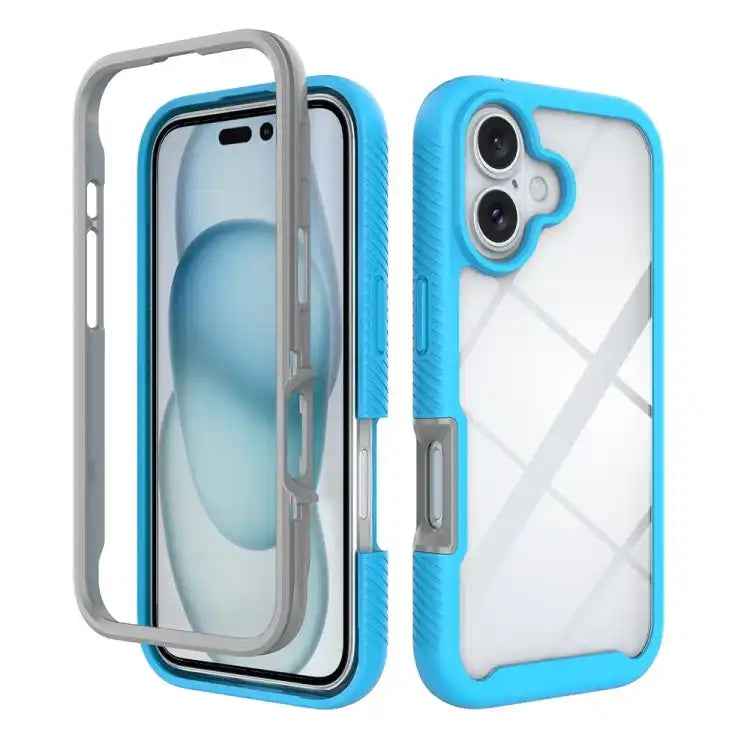 Starry Sky Solid Color Shockproof TPU Clear PC Phone Case