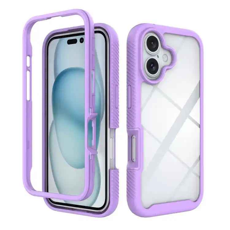 Starry Sky Solid Color Shockproof TPU Clear PC Phone Case