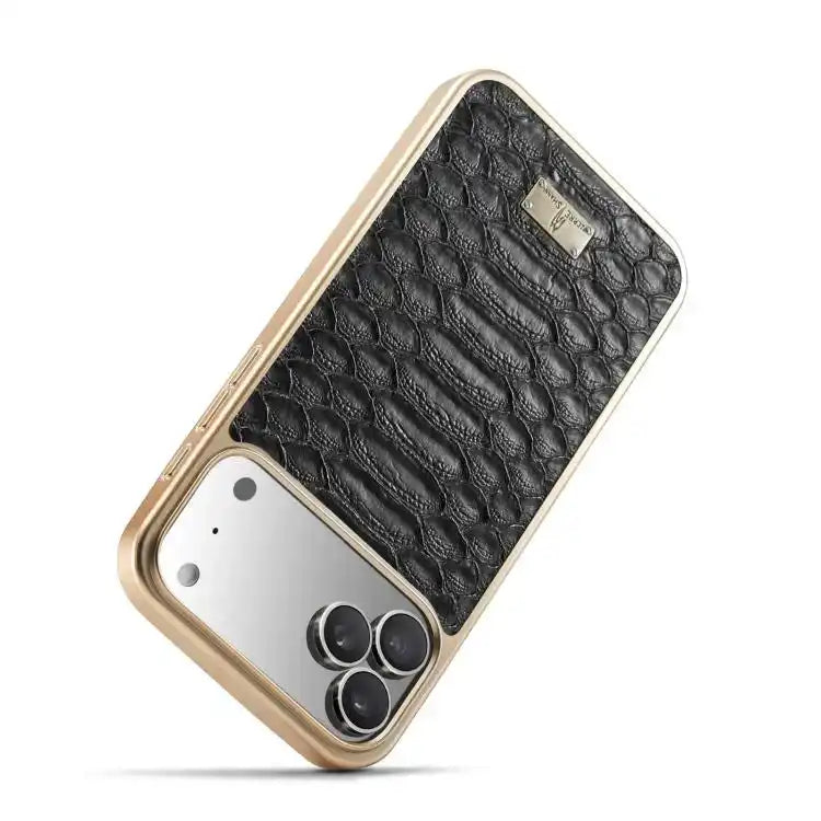 Fierre Shann Python Texture Electroplating PU Phone Case FIERRE SHANN