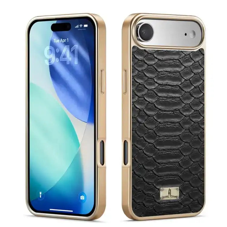 Fierre Shann Python Texture Electroplating PU Phone Case FIERRE SHANN