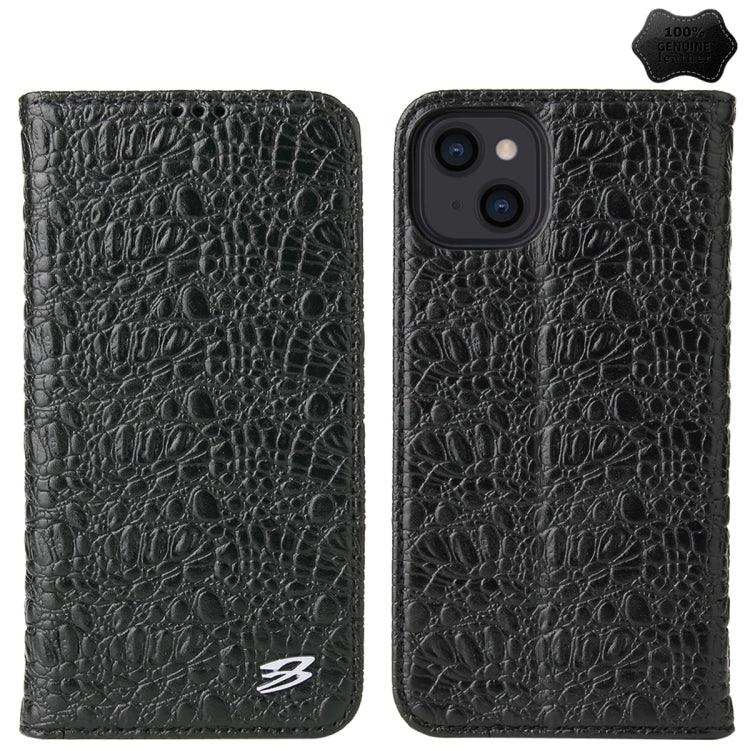 Fierre Shann Crocodile Texture Magnetic Genuine Leather Phone Case MyMobile