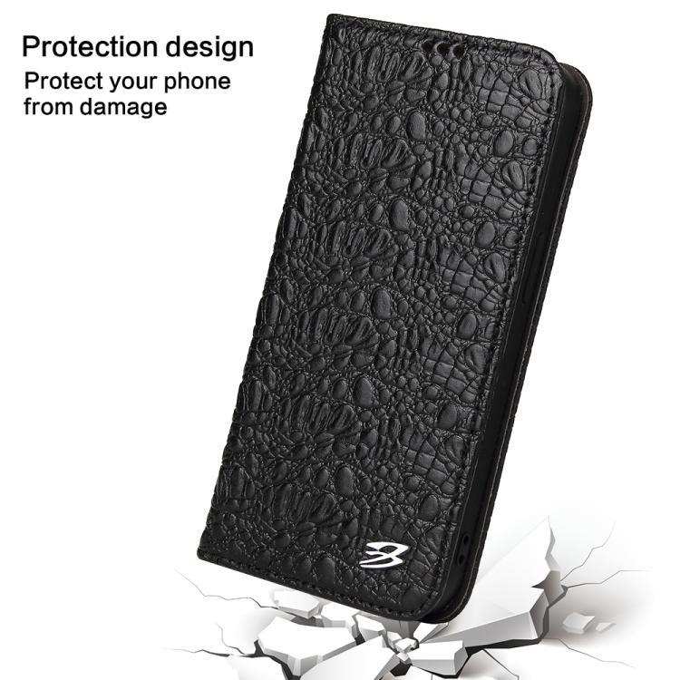 Fierre Shann Crocodile Texture Magnetic Genuine Leather Phone Case MyMobile