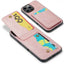 Fierre Shann Crazy Horse Card Holder Back Cover PU Phone Case