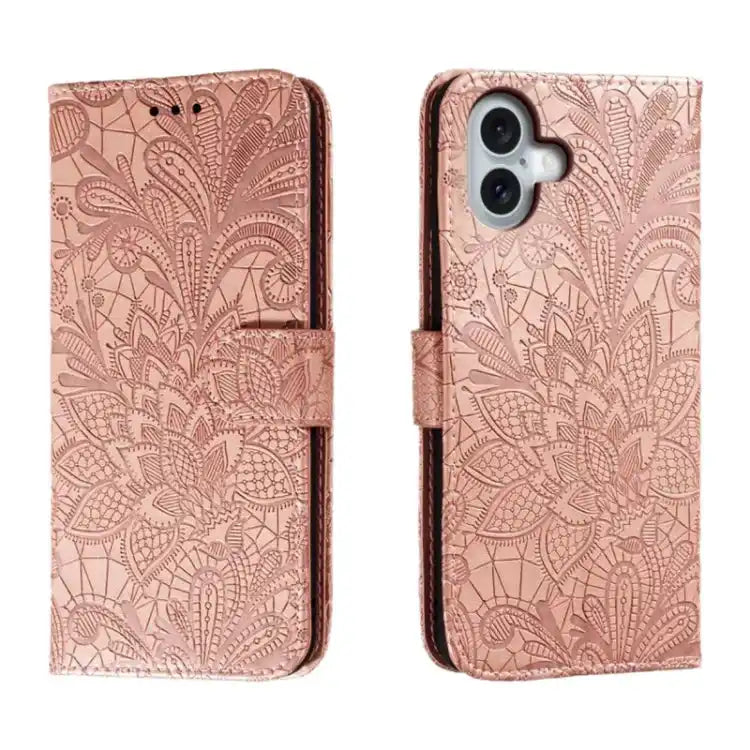 Lace Flower Embossing Flip Leather Phone Case MyMobile