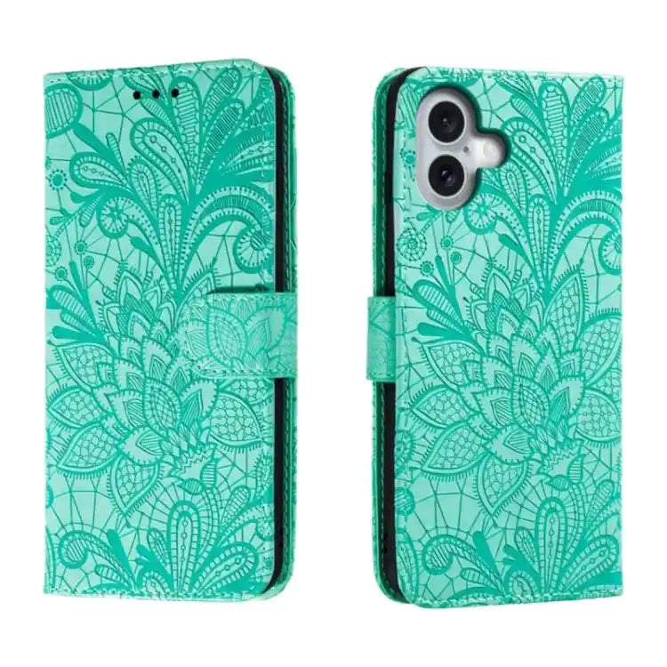 Lace Flower Embossing Flip Leather Phone Case MyMobile