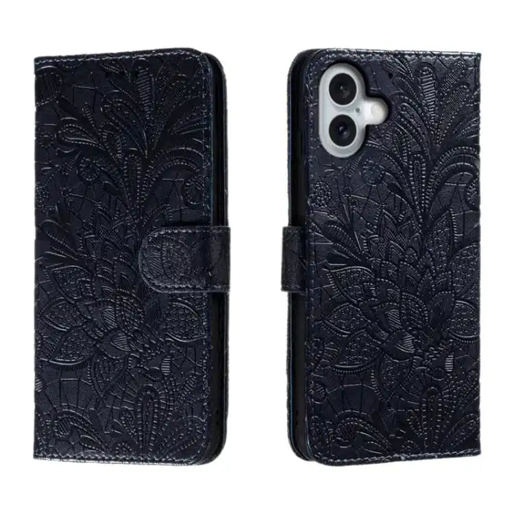 Lace Flower Embossing Flip Leather Phone Case MyMobile