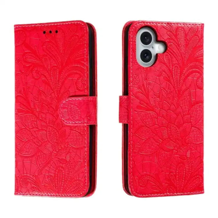 Lace Flower Embossing Flip Leather Phone Case MyMobile