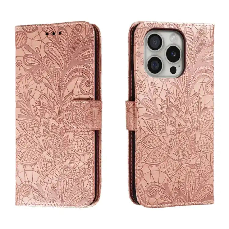 Lace Flower Embossing Flip Leather Phone Case MyMobile