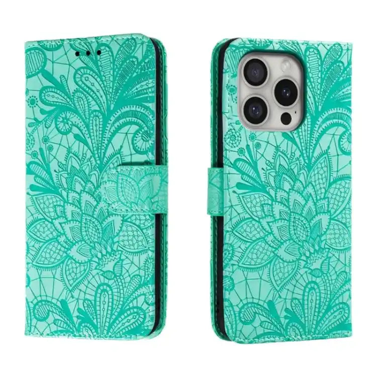 Lace Flower Embossing Flip Leather Phone Case MyMobile