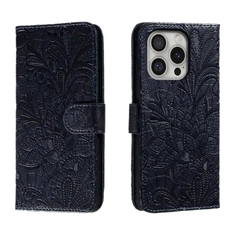 Lace Flower Embossing Flip Leather Phone Case MyMobile