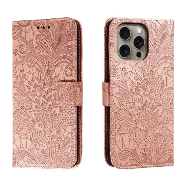 Lace Flower Embossing Flip Leather Phone Case MyMobile