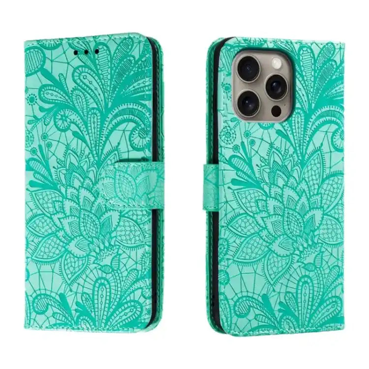 Lace Flower Embossing Flip Leather Phone Case MyMobile