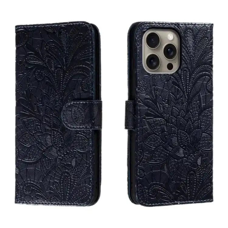 Lace Flower Embossing Flip Leather Phone Case MyMobile
