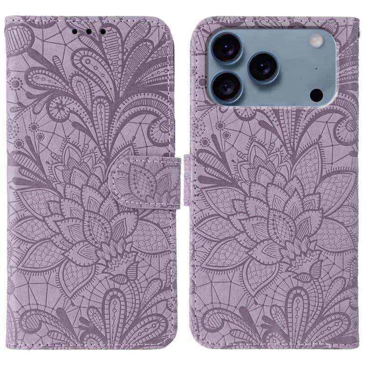 Lace Flower Embossing Flip Leather Phone Case MyMobile