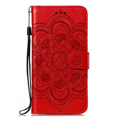 Sun Mandala Embossing Leather Phone Case MyMobile