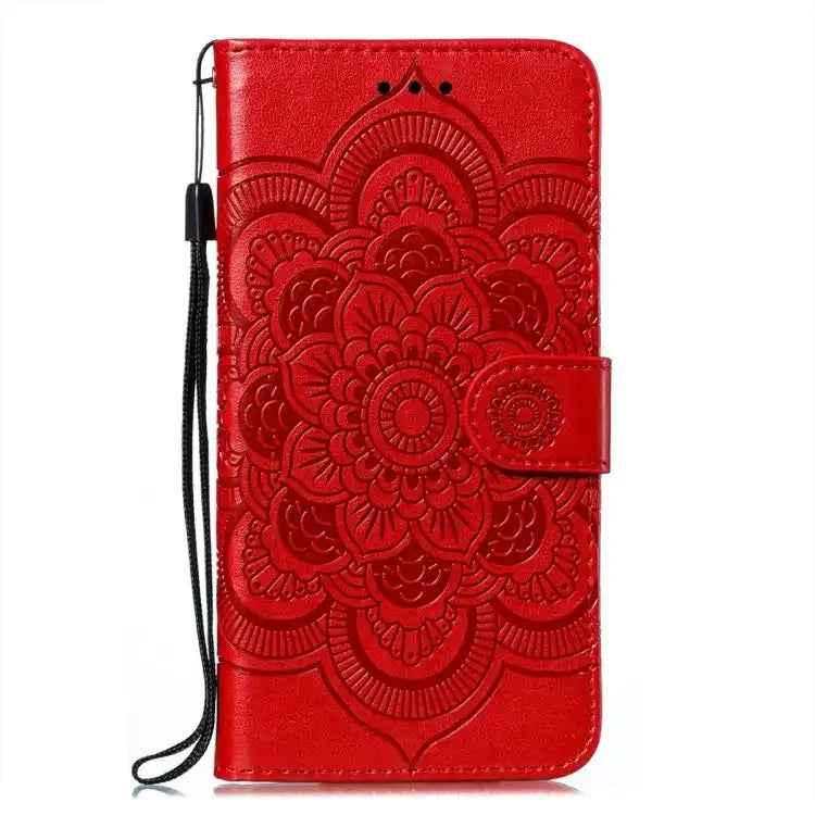 Sun Mandala Embossing Leather Phone Case