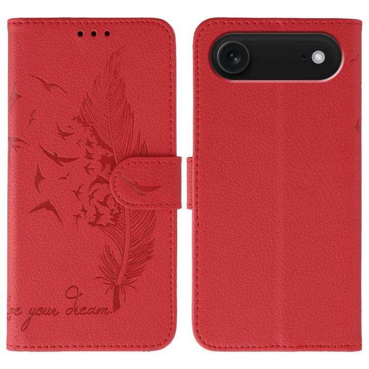 Feather Pattern Litchi Texture Leather Phone Case MyMobile