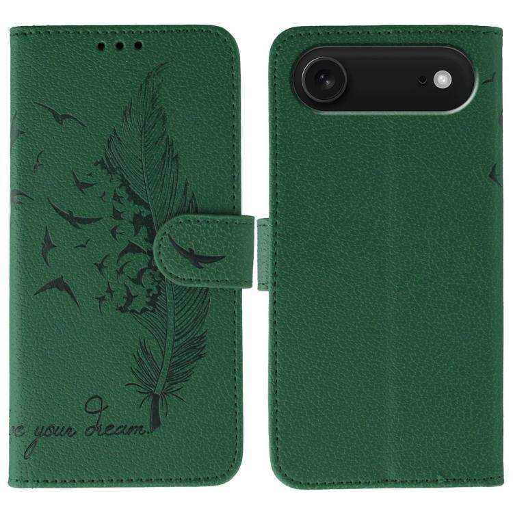 Feather Pattern Litchi Texture Leather Phone Case MyMobile