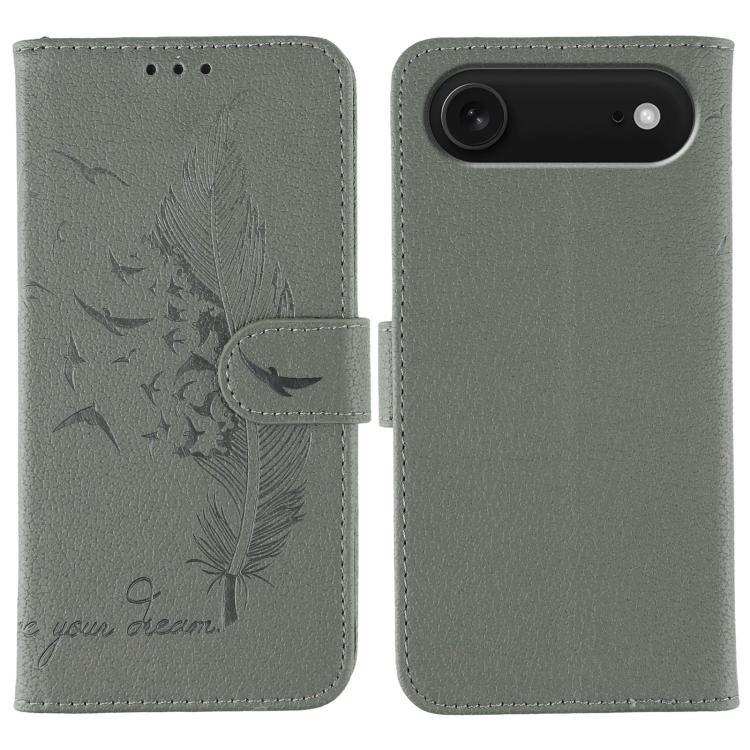 Feather Pattern Litchi Texture Leather Phone Case MyMobile