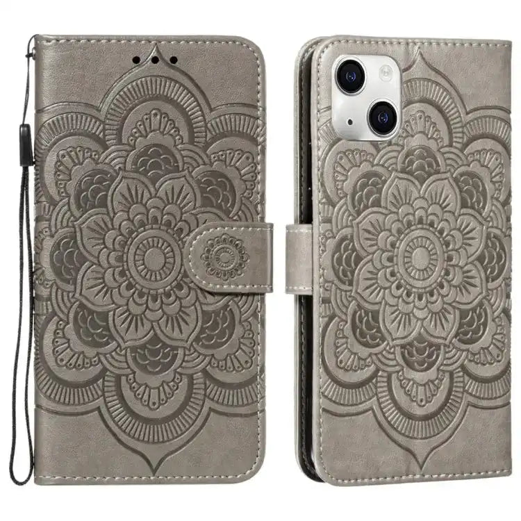 Mandala Embossing Pattern Horizontal Flip Leather Phone Case MyMobile