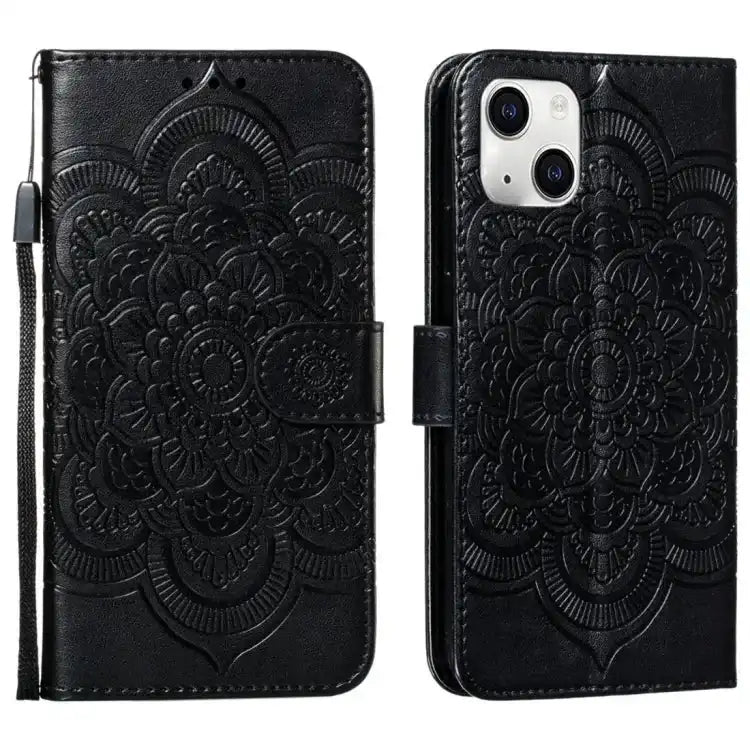 Mandala Embossing Pattern Horizontal Flip Leather Phone Case MyMobile