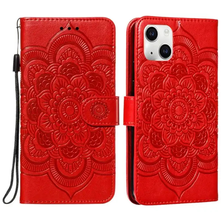 Mandala Embossing Pattern Horizontal Flip Leather Phone Case MyMobile