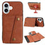 Double Buckle Card Slots PU + TPU Phone Case