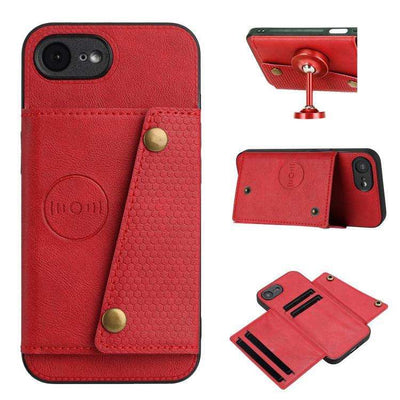 Double Buckle Card Slots PU + TPU Phone Case MyMobile