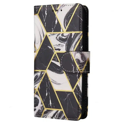 Marble Bronzing Stitching Leather Phone Case MyMobile