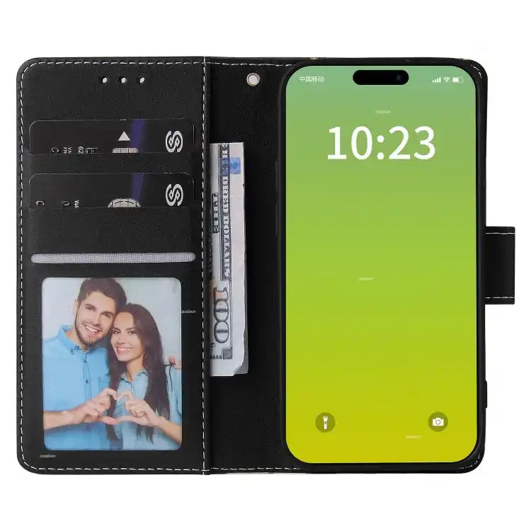 Marble Bronzing Stitching Leather Phone Case MyMobile