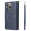 9 Card Slots Zipper Wallet Bag Leather Phone Case