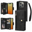 Rivet Buckle 9 Cards Three Fold Leather Phone Case MyMobile