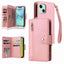 Rivet Buckle 9 Cards Three Fold Leather Phone Case MyMobile
