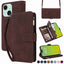 Crossbody Multi-card Slot Wallet Zipper Leather Phone Case MyMobile