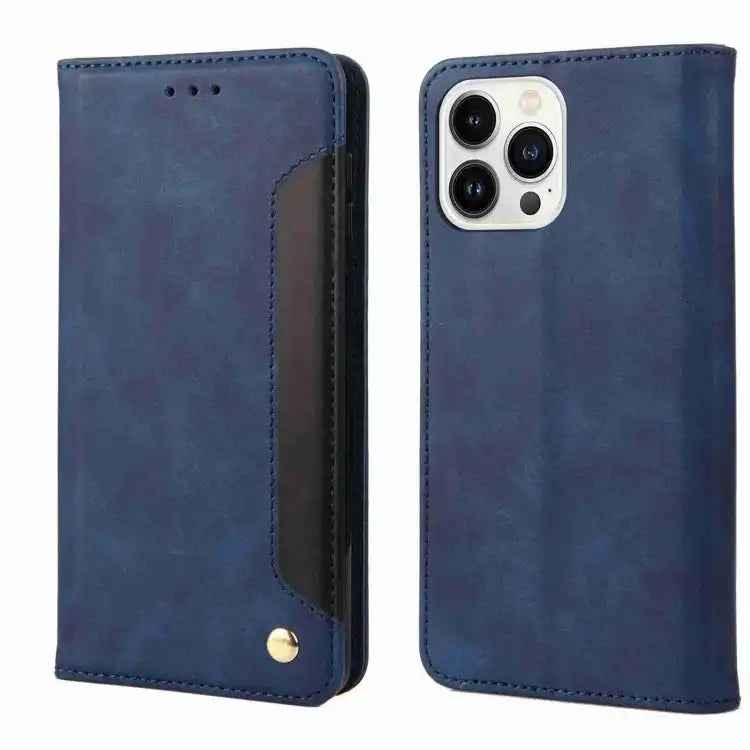 Skin Feel Splicing Leather Phone Case