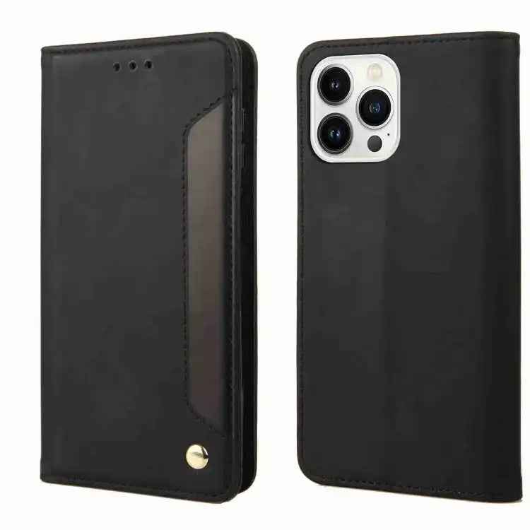 Skin Feel Splicing Leather Phone Case