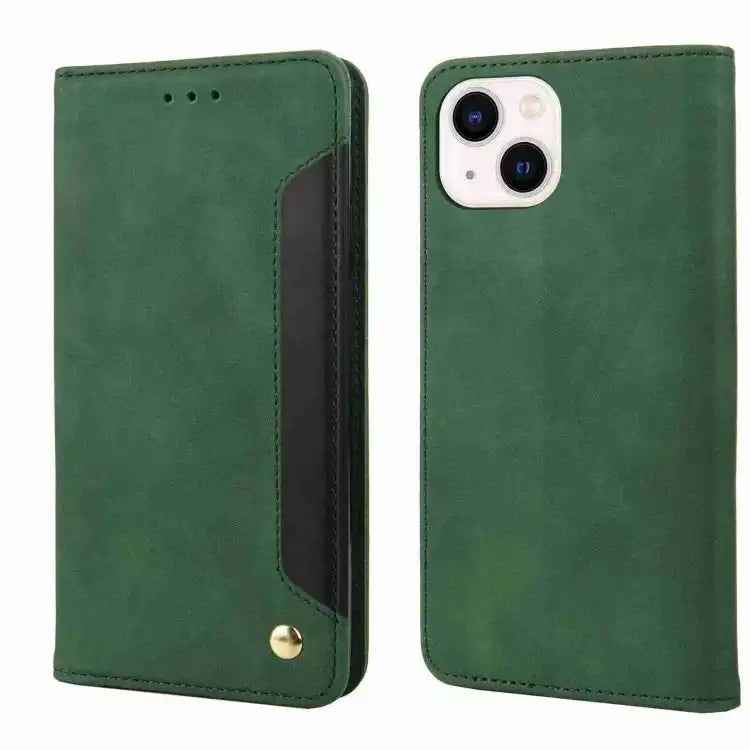Skin Feel Splicing Leather Phone Case