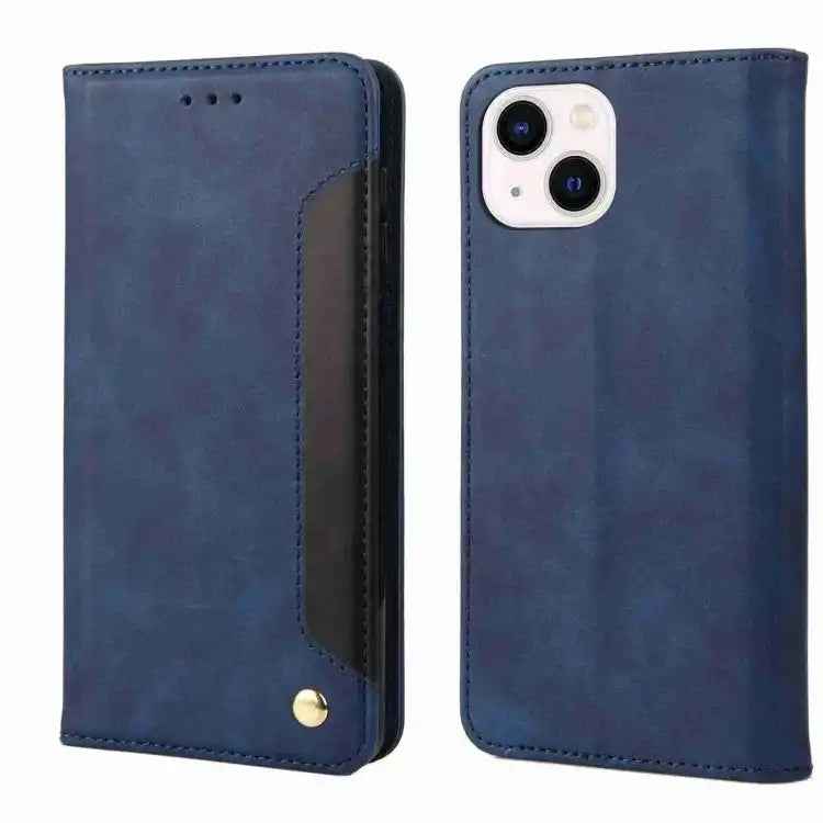 Skin Feel Splicing Leather Phone Case