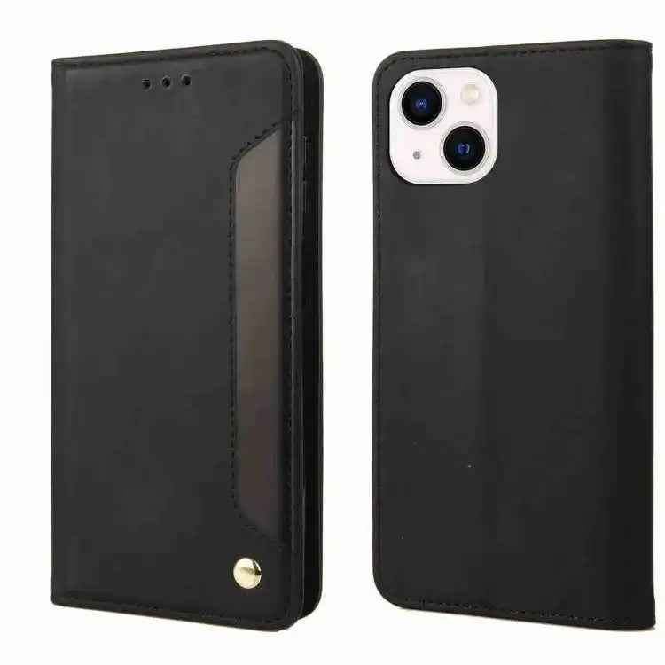 Skin Feel Splicing Leather Phone Case