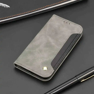 Skin Feel Splicing Leather Phone Case MyMobile