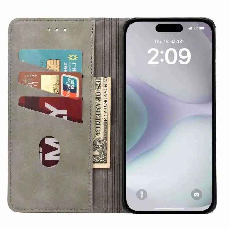 Skin Feel Splicing Leather Phone Case