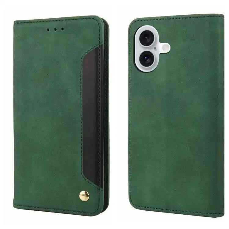 Skin Feel Splicing Leather Phone Case