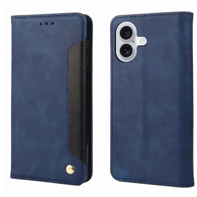 Skin Feel Splicing Leather Phone Case