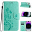 Butterfly Flower Pattern Flip Leather Phone Case