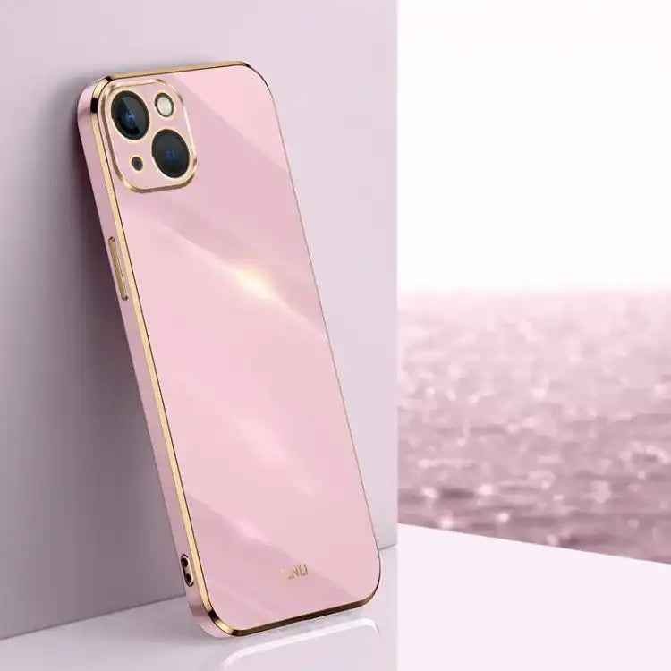 XINLI Straight Edge 6D Electroplate TPU Phone Case