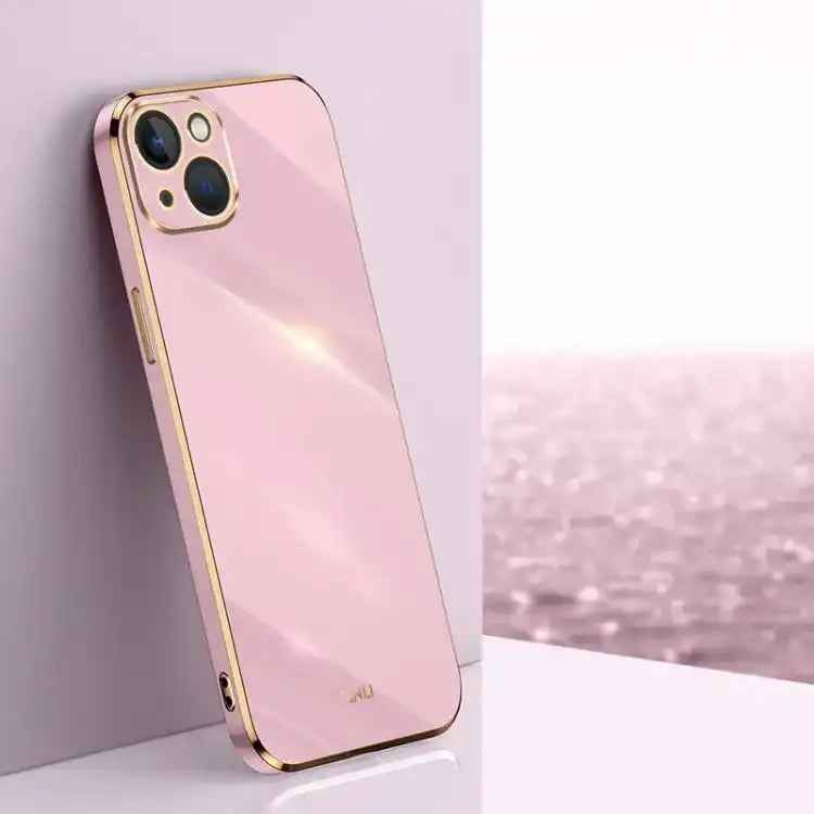 XINLI Straight Edge 6D Electroplate TPU Phone Case