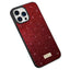 SULADA Glittery PC Hybrid TPU Handmade Leather Phone Case