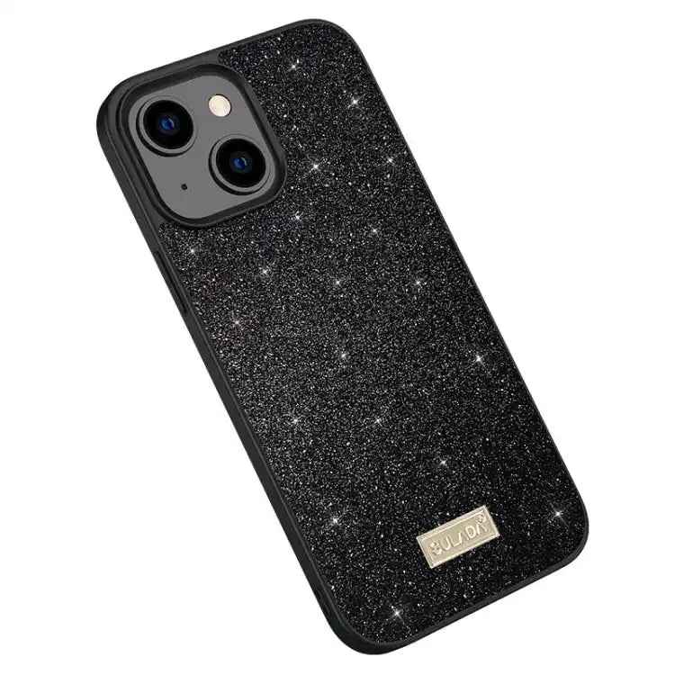 SULADA Glittery PC Hybrid TPU Handmade Leather Phone Case