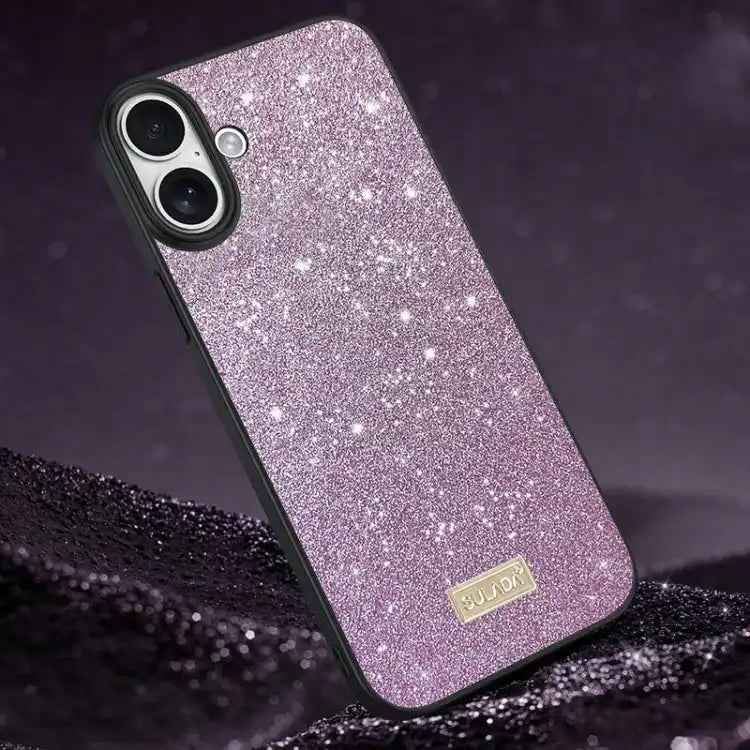 SULADA Glittery PC Hybrid TPU Handmade Leather Phone Case